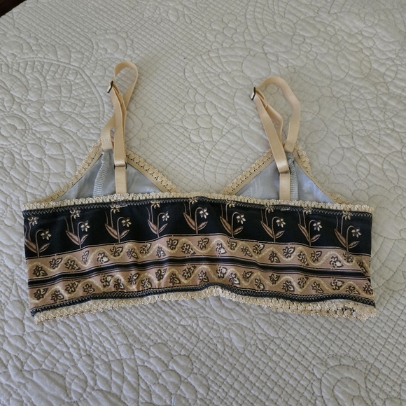 🌸Spell Bohemian Royale Charcoal Bralette SZ L 🖤🦄 1 DAY SALE❣️ - Picture 3 of 7